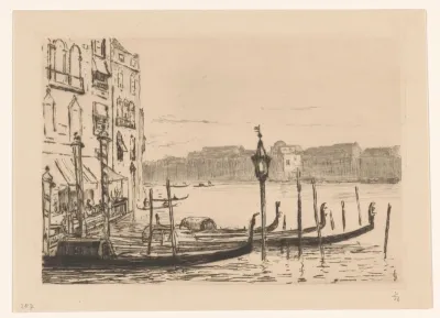 Gondels in het Canal Grande in Venetië
