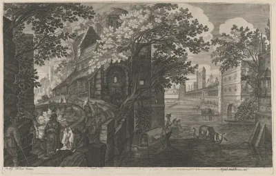 Gondolas on a River by a Palace