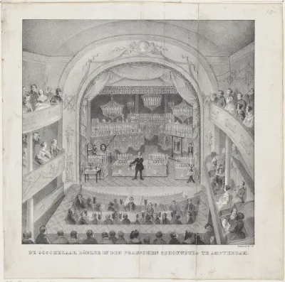 Goochelaar in een schouwburg
