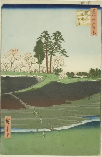 Goten Hill at Shinagawa (Shinagawa Gotenyama), from the series "One Hundred Famous Views of Edo (Meisho Edo hyakkei)"