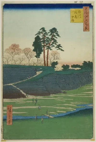 Goten Hill at Shinagawa (Shinagawa Gotenyama), from the series "One Hundred Famous Views of Edo (Meisho Edo hyakkei)"v