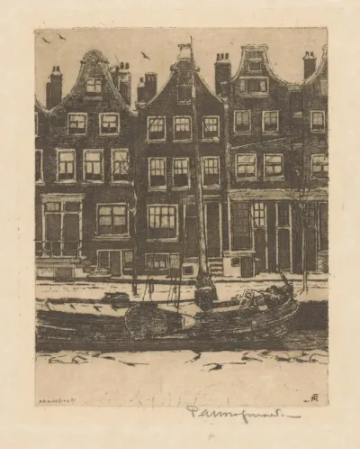 Gracht in de sneeuw
