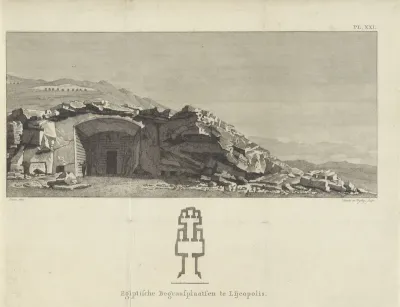 Grafheuvel te Lycopolis in Egypte
