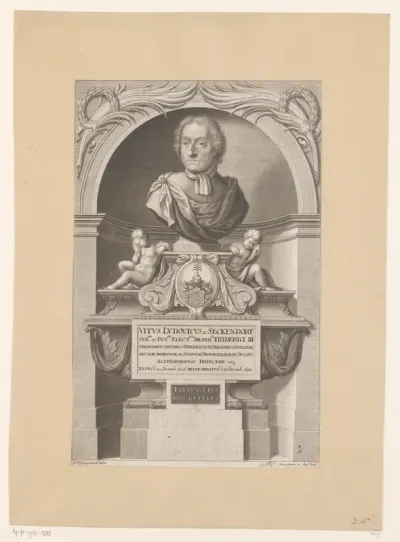 Grafmonument met buste van Veit Ludwig von Seckendorf