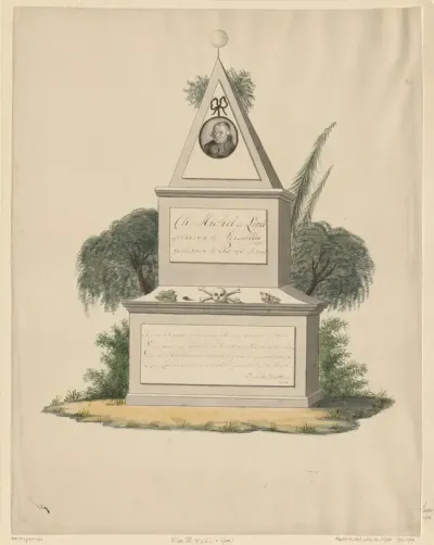 Grafmonument met portret van Charles-Michel de l'Epée