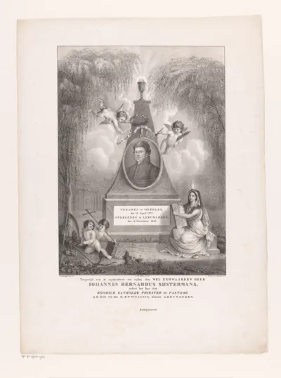 Grafmonument met portret van Johannes Bernardus Systermans