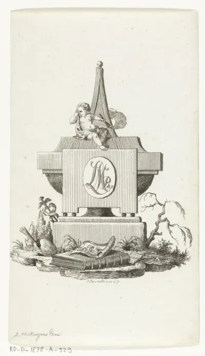 Grafmonument met treurende engel