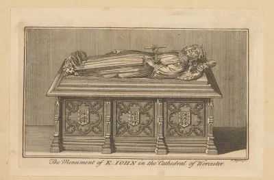 Grafmonument van Jan zonder Land in de Kathedraal van Worcester