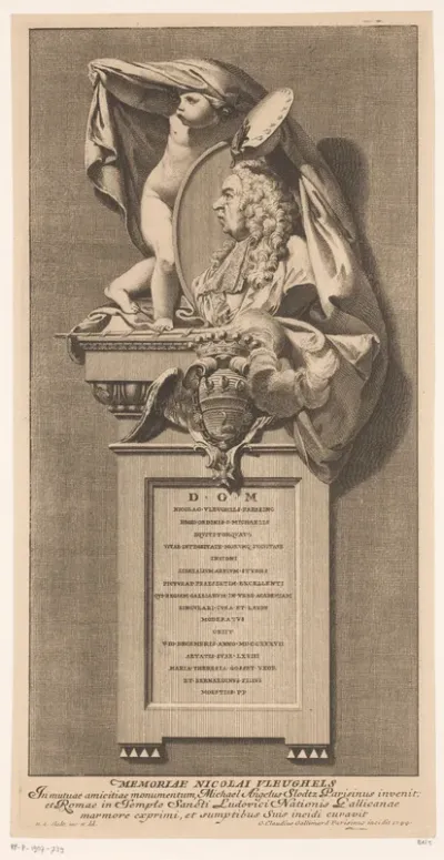 Grafmonument van Nicolaas Vleughels in de San Luigi dei Francesi te Rome
