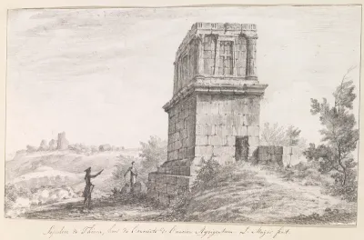 Grafmonument van Theron vlakbij Porta Aurea buiten de muren van oude Agrigento