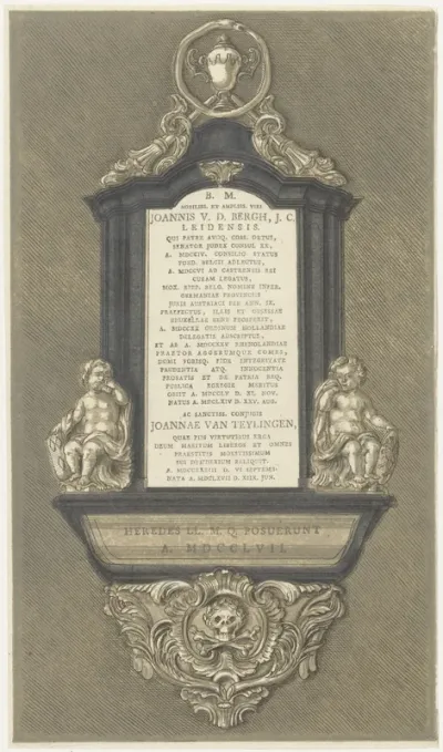 Grafmonument voor Johannes van den Bergh en zijn vrouw Joanna van Teylingen te Leiden