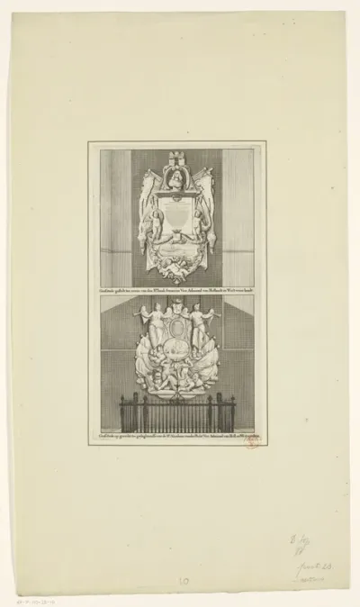 Grafmonumenten van de viceadmiraals Isaac Sweers en Abraham van der Hulst in de Oude Kerk te Amsterdam