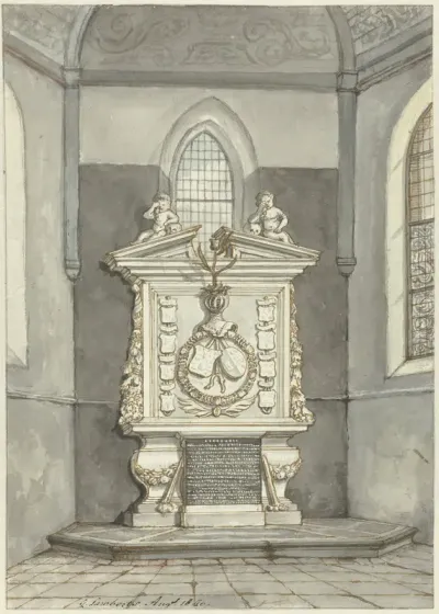 Grafstede van Adriaen Pauw in Nederlands Hervormde Kerk te Heemstede