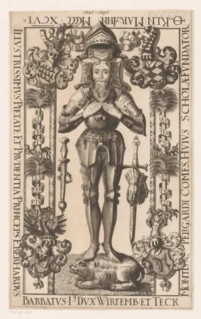 Grafsteen van Eberhard I, hertog van Württemberg