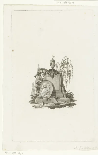 Graftombe met portret van Johannes Lublink de Jonge