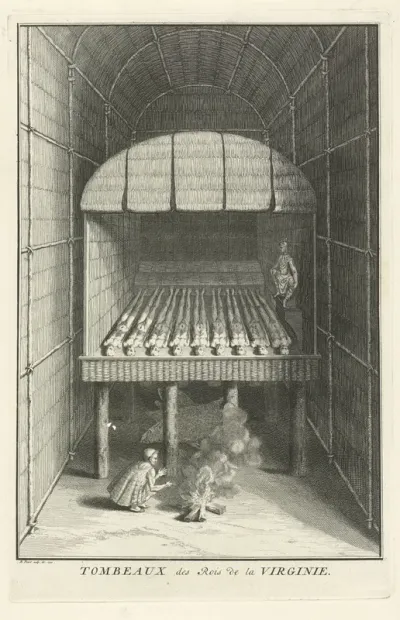 Graftombe van de leiders van de Powhatan uit Tsenacommacah (Virginia)