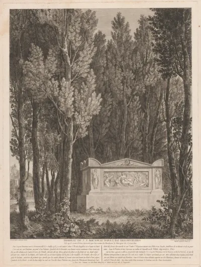 Graftombe van Jean-Jacques Rousseau op het Ile des Peupliers te Ermenonville