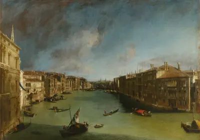 Grand Canal from Palazzo Balbi towards the Rialto