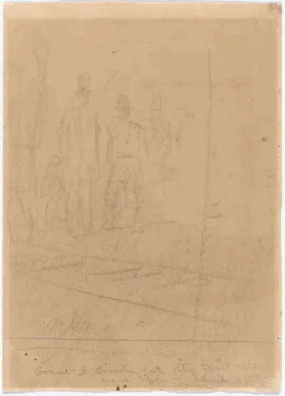 Grant and Lincoln at City Point, Virginia [recto]