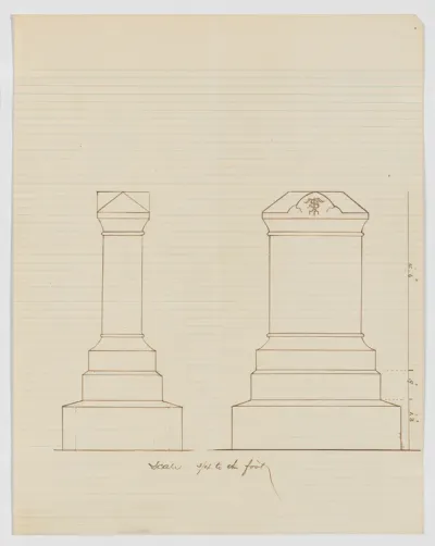 Grave Monument Design (Two Elevations)