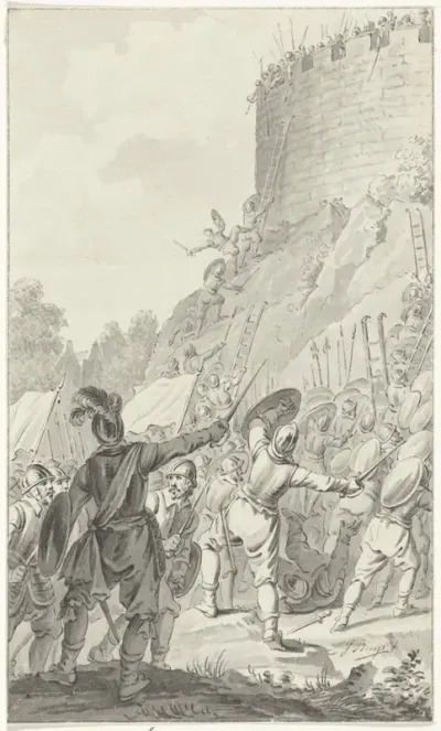 Gravin Ada belegerd in de Burcht van Leiden, 1204