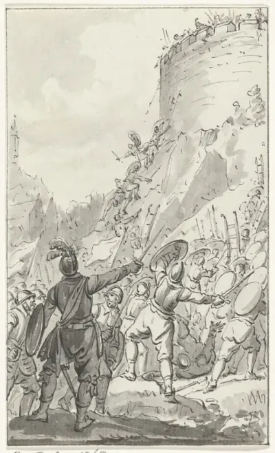 Gravin Ada belegerd in de Burcht van Leiden, 1204