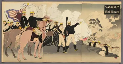 Great Victory of Our Forces at the Battle of Pyongyang (Heijo gekisen waga gun taisho no zu)