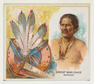 Great War Chief, Navajos, from the American Indian Chiefs series (N36) for Allen & Ginter Cigarettes