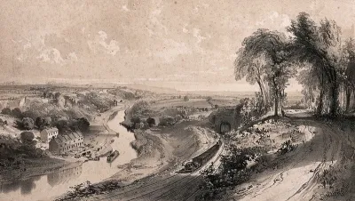 Great Western Railway next to the River Avon at Fox's Wood, Bristol
