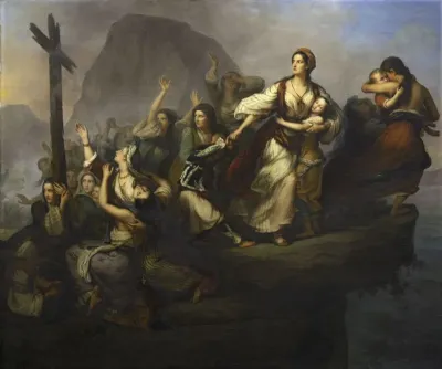 Greek Women of Souli Running to Their Death (Dance of Zalongo)