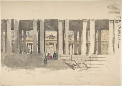 Greenwich Hospital (recto); Study of a Building (verso)