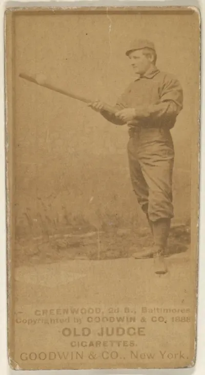 Greenwood, 2nd Base, Baltimore Orioles, from the Old Judge series (N172) for Old Judge Cigarettes