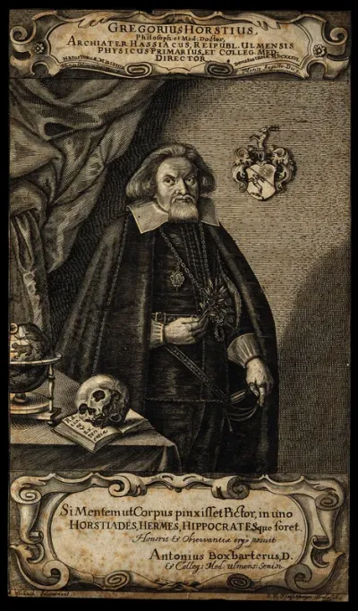 Gregor Horst. Line engraving by J.F. Fleischberger, 1660, after A. Schuch