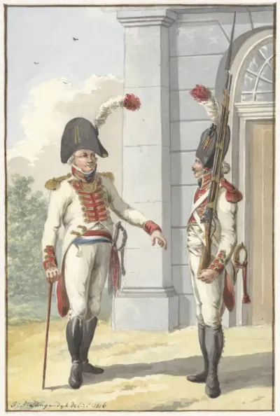 Grenadier officier en gemeene der Lijfgarde van de Raadpensionaris der Bataafsche Republiq