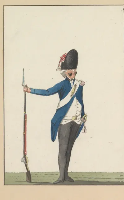 Grenadier van het Amsterdamse exercitiegenootschap Tot Nut der Schutterij, 1787