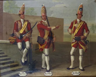 Grenadiers, 25th and 26th Regiments of Foot and 27th Inniskilling Regiment of Foot, 1751