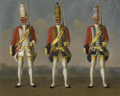 Grenadiers, Infantry Regiments 8B "Block", 1A "Hattorf" and 10A "Hammerstein".