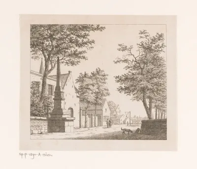 Grenspaal van Antwerpse jurisdictie in Dambrugge