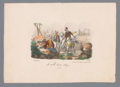 Griekse soldaten in een landschap