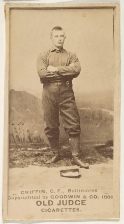 Griffin, Center Field, Baltimore Orioles, from the Old Judge series (N172) for Old Judge Cigarettes