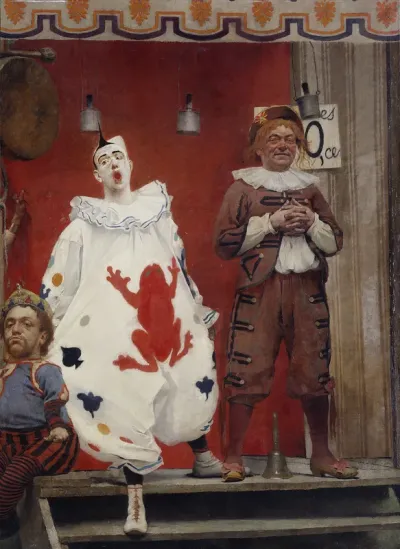 Grimaces et misère - Les Saltimbanques (clown blanc et bonisseur)