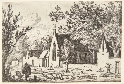 Grise ved et kapel