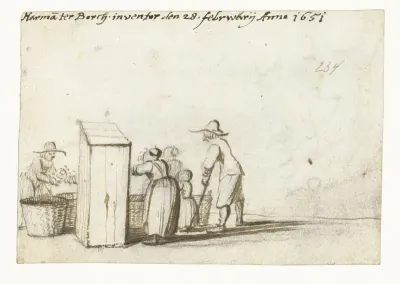 Groentemarkt, van achteren