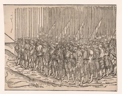 Groep landsknechten