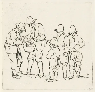 Groep mannen en jongens
