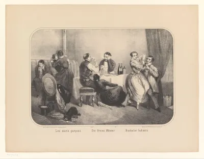 Groep mannen en vrouwen in een interieur