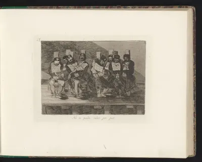 Groep mannen zit gekneveld aan palen