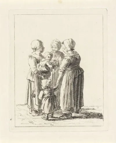 Groep van drie vrouwen en twee kinderen