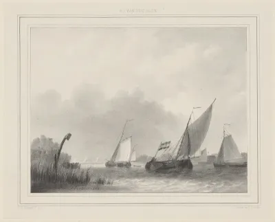 Groep zeilschepen op het water