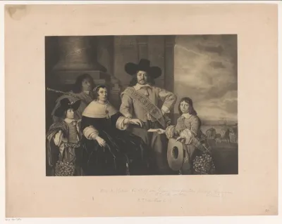 Groepsportret van de familie Van Goens